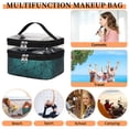 thumbnail image 5 of Bolsa de maquillaje, bolsa organizadora de maquillaje grande de doble capa de cuero, accesorios de viaje, bolsa de aseo esencial para dormitorio para mujeres, bolsa de cosméticos Travel Essentials,, 5 of 5