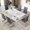 71 Inch Table+6 Gray(Silver), variant on JUFU 71" Modern Dining Table Set for 6, Faux Marble Dining Table with White PU Leather Chairs and Silver Legs, Elegant Dining Room Set for Kitchen & Living Room