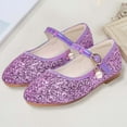 thumbnail image 2 of OSOLU Teen Girls Sandals Flat Bottom Sparkly Rhinestone Performances Comfortable Lightweight Footwear Stylish Vacation Shoes, 2 of 9