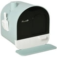 thumbnail image 2 of PawHut Cat Litter Box with Lid with Scoop and Filter, Green, 2 of 9