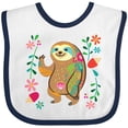 thumbnail image 3 of Inktastic Sloth Cute for Girls Girls Baby Bib, 3 of 4