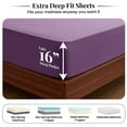 thumbnail image 4 of Lux Decor Collection Fitted Sheet - Deep Pocket Ultra Soft Wrinkle Resistant Twin Sheet - Purple, 4 of 10