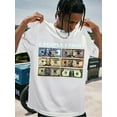 thumbnail image 6 of T-shirtMen'S '6 People I Trust' Pattern Pure Cotton T-Shirt- Vintae Style, Loose Fit Round Neck Short Sleeve T-Shirt with Coin Print, Perfect for Casual Outdoor Wear and Daily Wear, 6 of 9