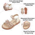 thumbnail image 5 of Toddler Girl Rosegold Sandals Size 5 - Little Flower Girl Easter Flower Girl Dress Shoes Sparkly Little Kid Summer Flats, 5 of 6