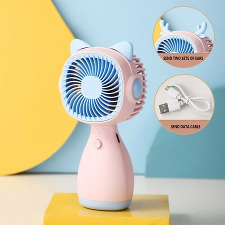 

Chiritamas Clearance Portable Handheld Small Fan Battery Operated Small 14 To 21 Hours Mini Cool Down Rechargeable Gift Quiet For Desktop For Students Speed Travel USB Charging