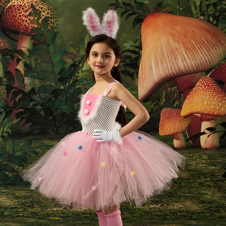 HAWEE Easter Rabbit Dress for Girls Pink Sleeveless Tutu Tulle Dress Rabbit Costume 5 PCS Kids Birthday Fancy Dress Up - Walmart.com HAWEE Easter Rabbit Dress for Girls Pink Sleeveless Tutu Tulle Dress Rabbit Costume 5 PCS Kids Birthday Fancy Dress Up - Walmart.com