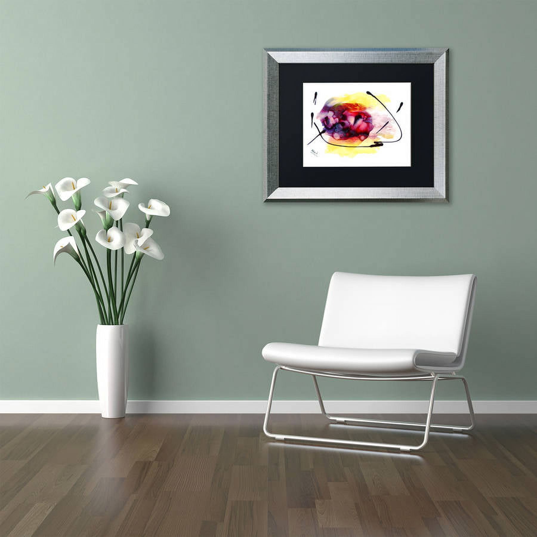Trademark Fine Art "Abstract 06" Canvas Art by Mako, Black Matte, Silver Frame