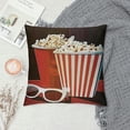 thumbnail image 2 of Qinduosi Movie Time Square Cushion Covers Boys Girls Movie Theater Decor Reversible Throw Pillow Covers for Kids Women Men Pillow Covers Home Decor White, 2 of 5