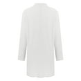 thumbnail image 5 of JINMGG Dress for Women Plus ,Women's Shirt Dress Short Mini Dress 3/4 Sleeve Solid Color Patchwork Shirt White S, 5 of 9