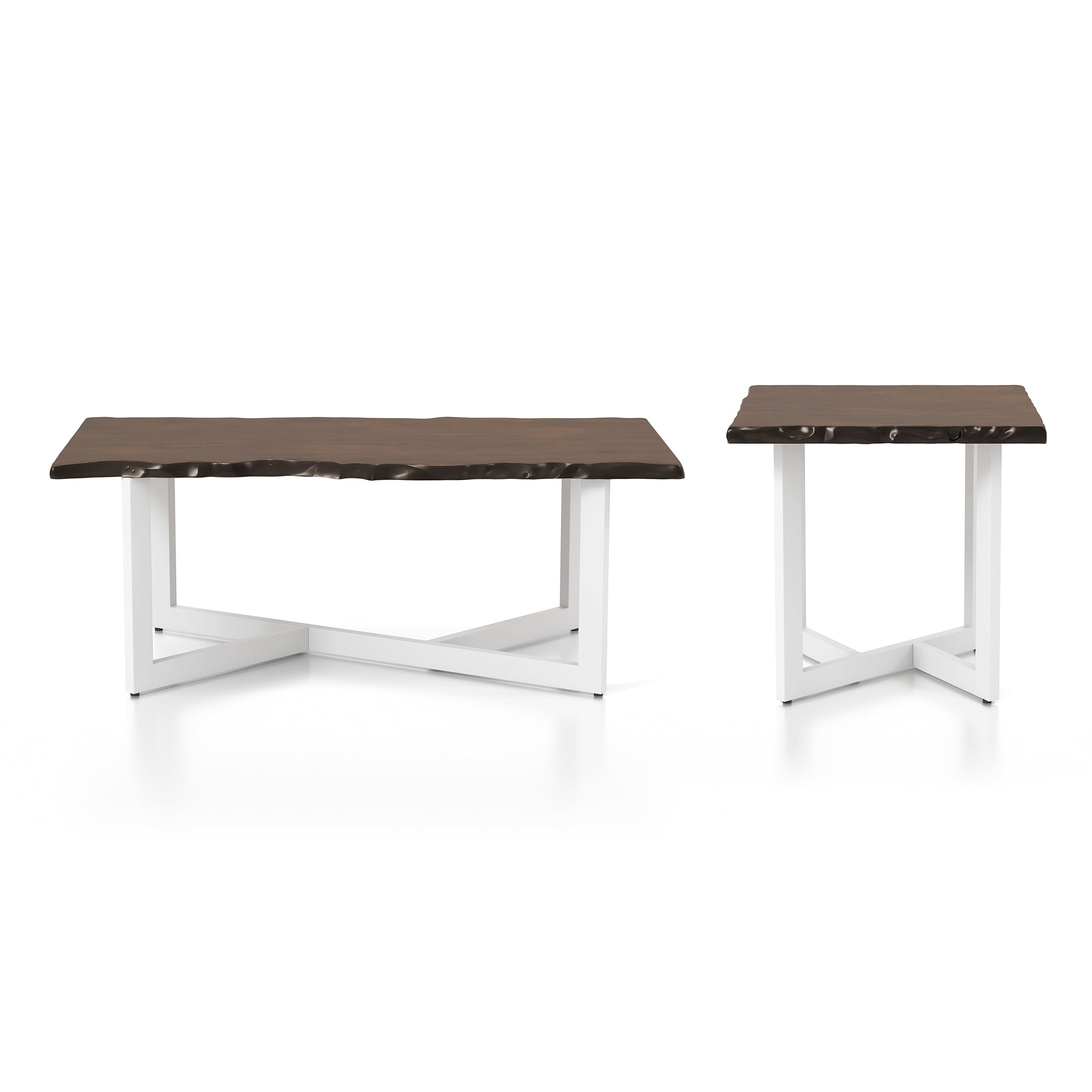 Furniture of America Zart 2-Piece Coffee Table Set, Oak