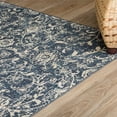 thumbnail image 4 of Addison Rugs Fairfax 2'3" x 7'5" Traditional Fabric Runner Rug in Marine Blue, 4 of 13
