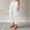 White, variant on Yanyanz Womens Pants Dressy Casual, Women'S Pants, Women's Cotton And Linen Loose Solid Color Elastic Waist Pocket Zipper Straight Leg Casual Pants, Wide Leg Pants Women Dark Gray 2XL