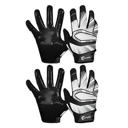 Cutters Gloves REV Pro Receiver Glove (Pair) Black Large Bundle (2
