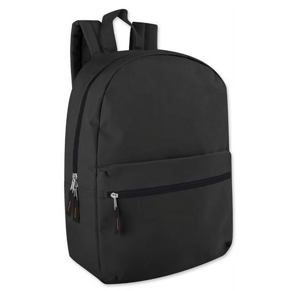 Trailmaker 2362524 16.5 in. Basic Backpack, Black - Case of 24