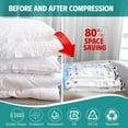 thumbnail image 3 of 10 Pack Jumbo Vacuum Storage Bags, Vacuum Sealed Compression Bags with Double-Zip Seal, Space Saver Storage Bags for Clothes, Pillows, Comforters, Blankets, Bedding (28 x 40 Inch), 3 of 8