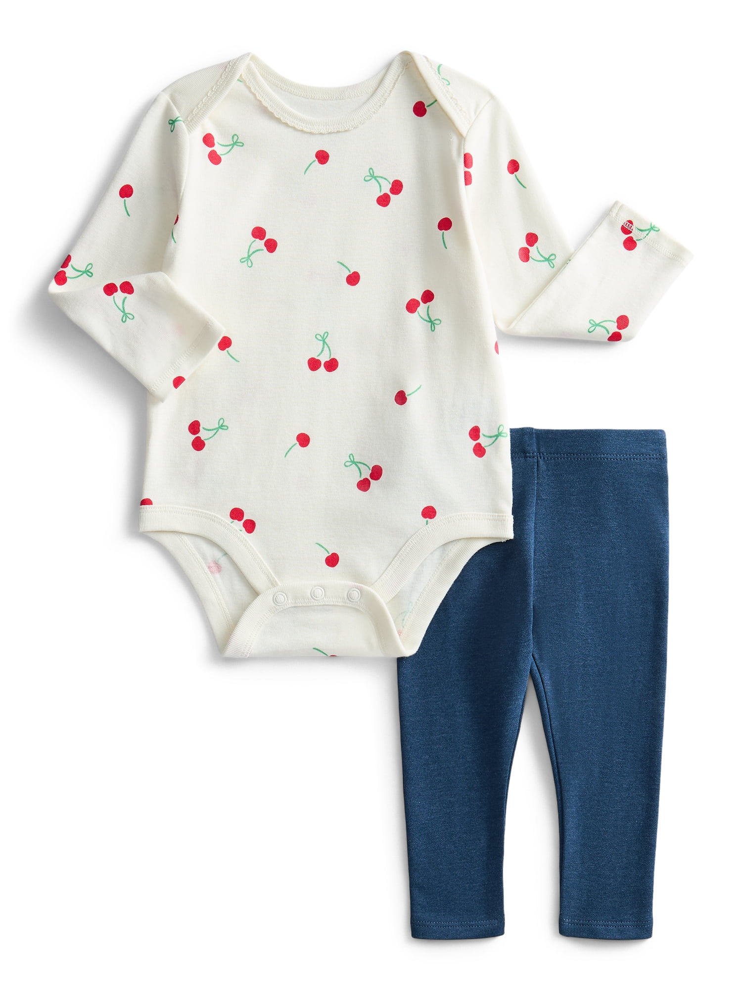 Wonder Nation Baby Girls Bodysuit and Leggings Outfit Set, 4-Piece, Sizes 0M-24M