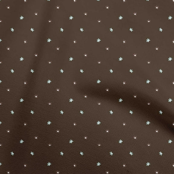 oneOone Cotton Jersey Brown Fabric Floral Sewing Fabric By The Yard Printed Diy Clothing Sewing Supplies 58 Inch Wide