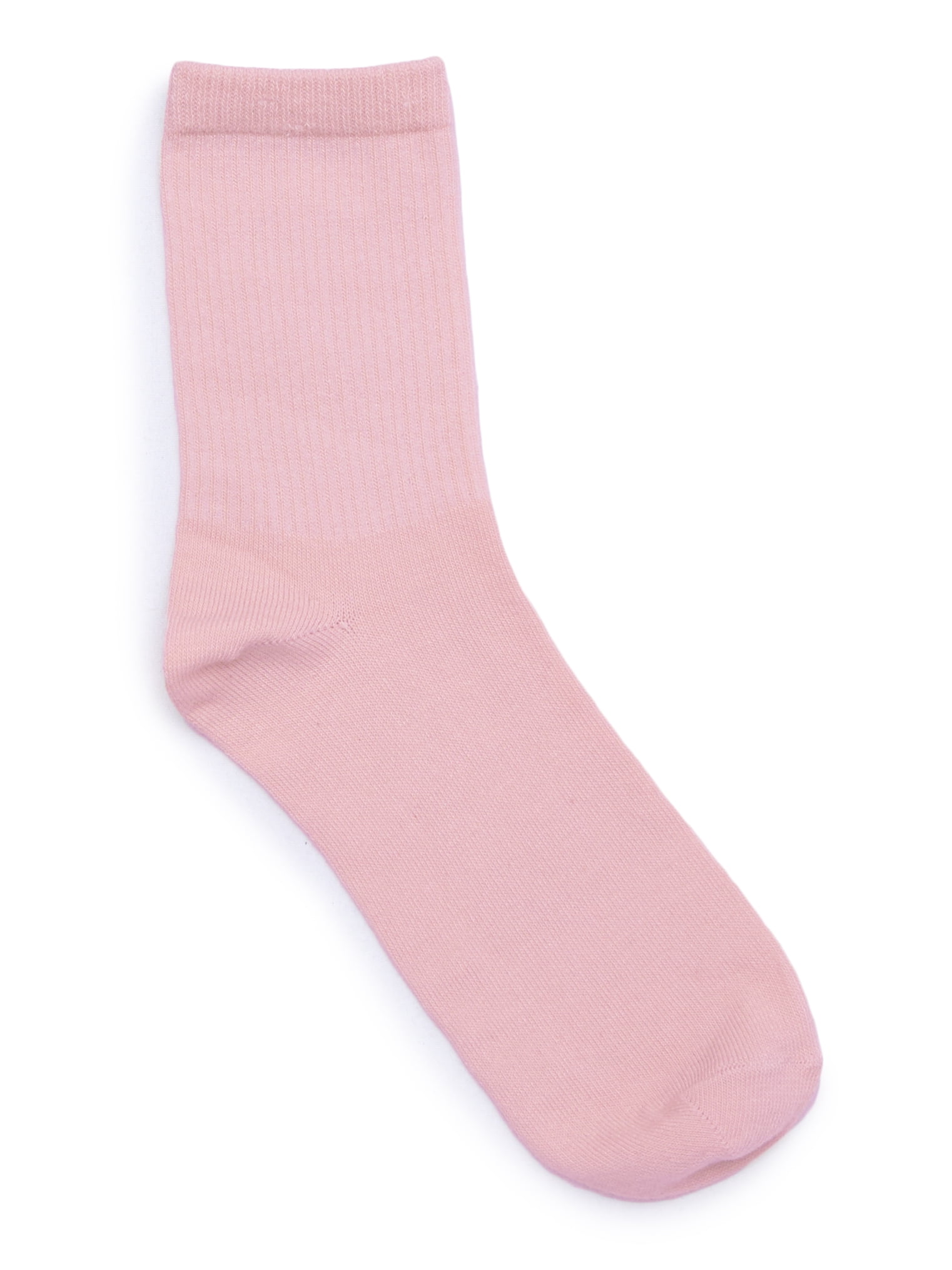 No Boundaries Lettuce Edge Mid Crew Socks, 6-Pack, Women's, Shoe Sizes 4-10