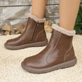 thumbnail image 6 of Wowcloth Women's Retro British Style Ankle Boots – Fashion Casual Platform Thick Sole with Faux Fur Collar, Round Toe & Side Zipper Design for Versatile Outfits, 6 of 9