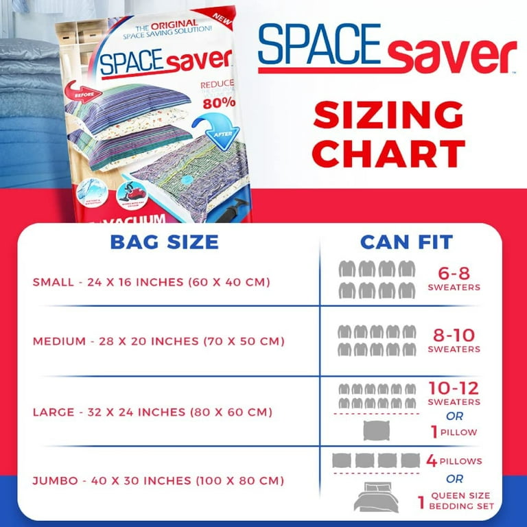 Spacesaver's Space Saver Vacuum Storage Bags (Large 10 Pack) Save