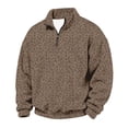 thumbnail image 4 of JAJAHO Kids Boys Leopard Neck Sweatshirt Quarter Zip Pullover Long Sleeve Sweatshirts 2-14Y, 4 of 6