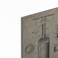 thumbnail image 2 of Luxe Metal Art 'Bottle Blueprint Patent Parchment' Metal Wall Art, 12"x16", 2 of 9