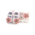 thumbnail image 5 of Spring Autumn Cute Baby Girl Anti-Slip Casual Walking Shoes Newborn Flower Sneakers Soft Soled Shoes+2 Headband 3 Suit 0-18M, 5 of 6
