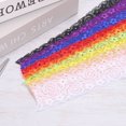 thumbnail image 5 of Unique Bargains Lace Trim 10 Yards 1.6 Inch Flower Elastic Lace Ribbons for Package Decoration Wedding Headbands Green, 5 of 5