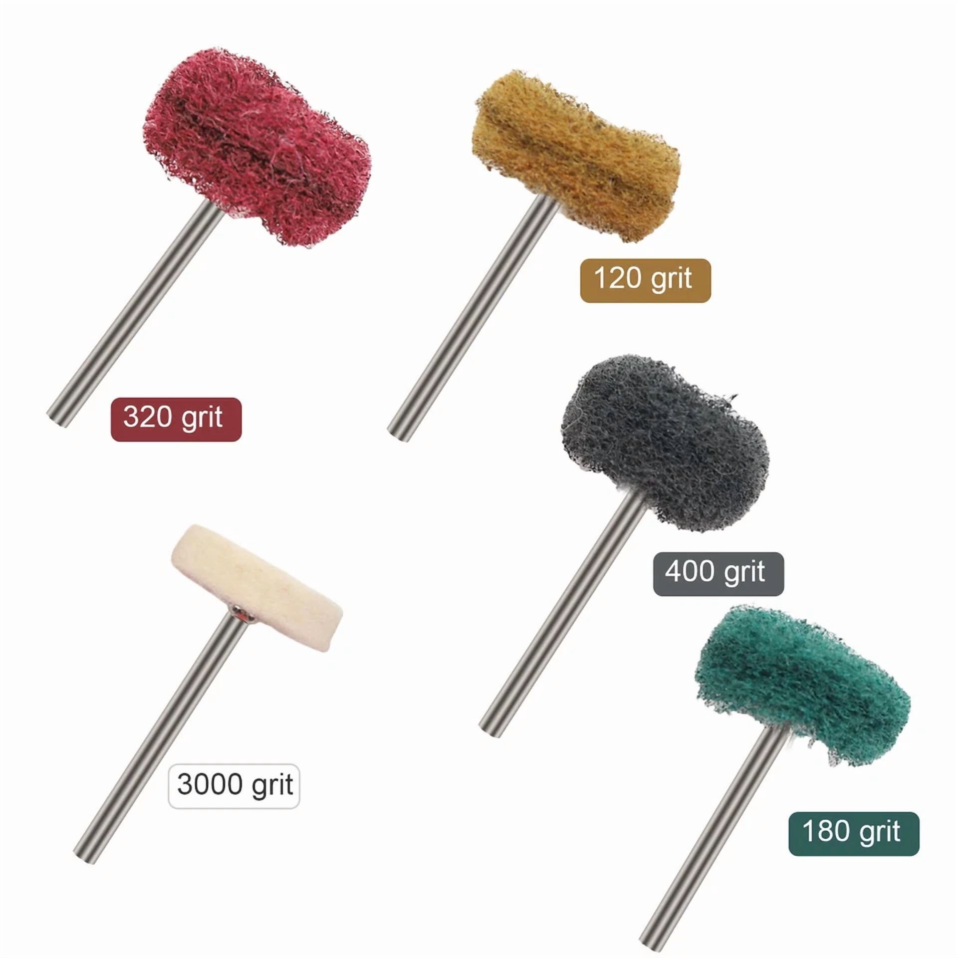 50 Metal Polishing Buffing Wheel Burr Kit Rotary Tool Accessories Set For Dremel