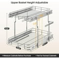 thumbnail image 3 of ORDORA 2 Tier Pull Out Cabinet Organizer, Heavy Duty Shelves for Kitchen Bathroom, Slide Out Chrome Steel Shelf Organizer, 3 of 9