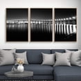 thumbnail image 3 of wall26 Floating Framed Canvas Wall Art for Living Room, Bedroom Black and White Landscape Canvas Prints for Home Decoration Ready to Hang - 24"x36"x3 Panels, 3 of 4