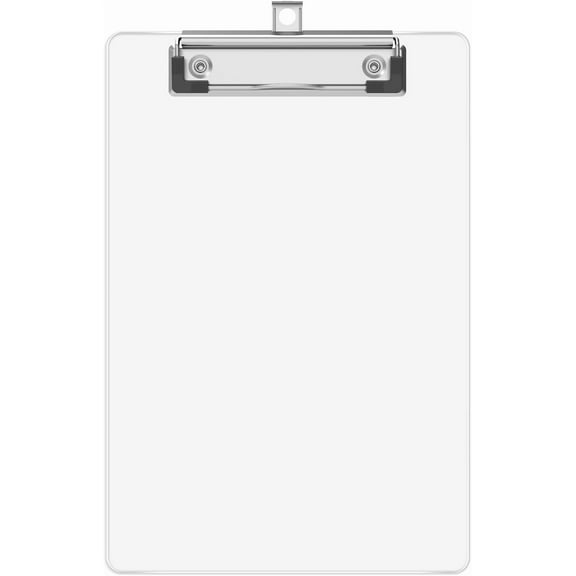 A5 Small Clipboard, 6 x 9 Plastic Mini Clear Colored Clip Boards with Low Profile Clip, Half-Letter Size for Classroom, Teacher, Students, School & Office Supplies