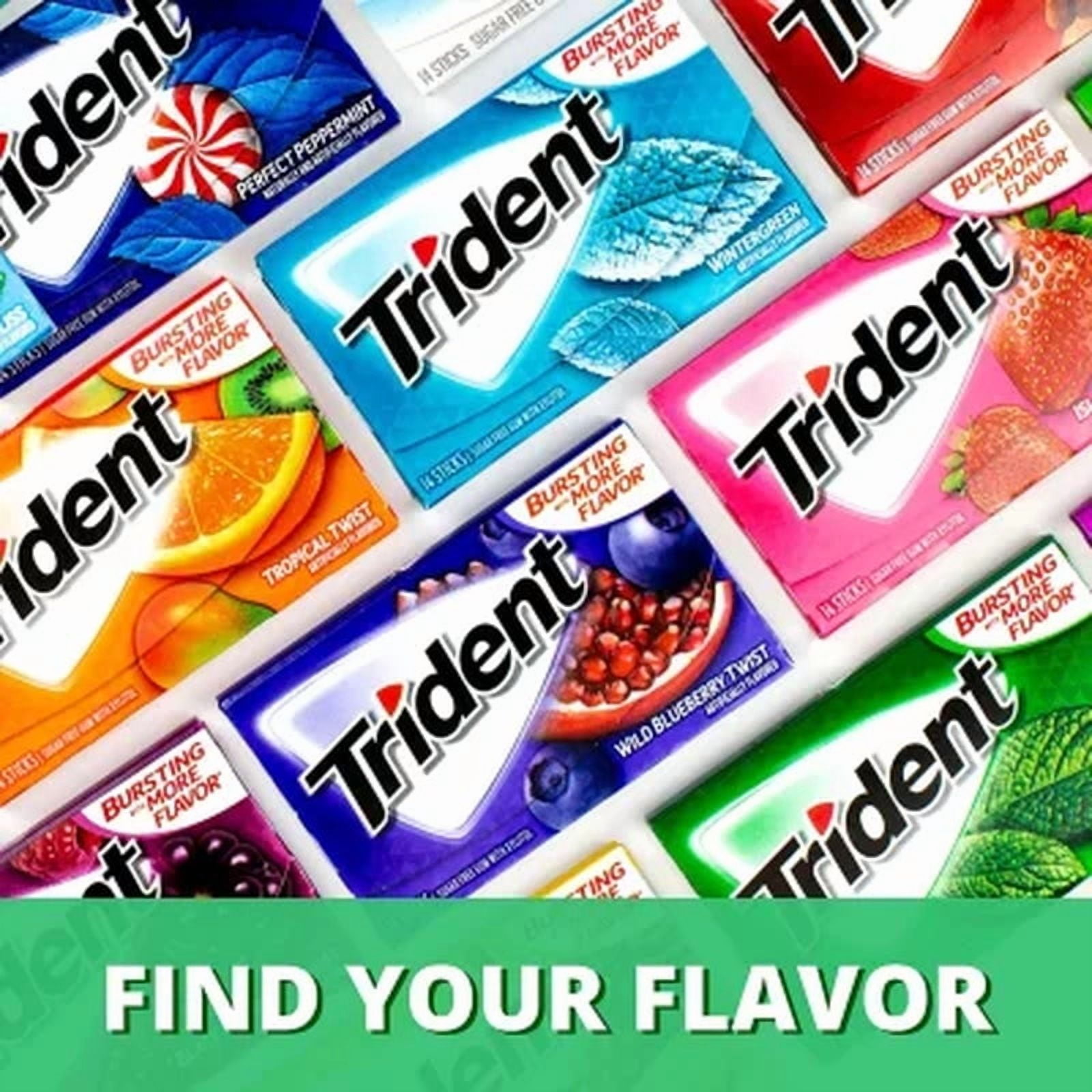 Trident Spearmint Sugar Free Gum, 14 Pcs., 15 Pk.