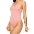 thumbnail image 2 of LA12ST Women's Ribbed Knit Round Neck Sleeveless Tank Top Slim T Shirts Basic Bodysuits Casual Shaper Jumpsuit, 2 of 3