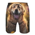 thumbnail image 3 of Rocae Sunset Daisy Dog for Men's Beach Shorts Casual Elastic Waist Drawstring Summer Beach Shorts,S-3XL-X-Large, 3 of 6