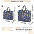thumbnail image 2 of FORMRS Womens Corduroy Tote Bag Crossbody Shoulder Purse Handbag with Detachable Strap, Vibrant Ocean Pattern, 2 of 7