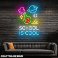 thumbnail image 2 of Craftnamesign School Is Cool Neon Light For School Science Lab, Classroom Wall Sign, 2 of 5