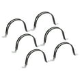 thumbnail image 1 of Unique Bargains 6Pack 4-31/64' Cable Clamp U Shape Stainless Steel Rubber Cushioned Pipe Strap, 1 of 5