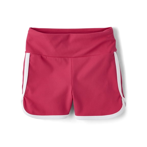 The Children's Place Girls Active High Rise Ribbed Dolphin Bike Shorts, Sizes XS-XXL
