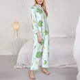 thumbnail image 3 of Lsque Kawaii Frogs Pattern Long Sleeve Pajama Set for Women - Soft 2-Piece Sleepwear and Loungewear Set with Pockets, Comfy Nightwear-Large, 3 of 7
