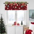 thumbnail image 4 of Christmas Curtain Valance for Windows Snowflake Pine Tree Ball Xmas Winter Red Black Check Plaid Rod Pocket Window Treatments 1 Panel Short Curtains for Kitchen Windows Bathroom Bedroom,54 x 18 Inch, 4 of 6