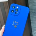 thumbnail image 5 of Compatible with iPhone 12 Pro Max Case 6.7", Slim Soft Silicone Cute Plated Heart Pattern Full Camera Protection Shockproof Phone Case for Women Girls (Royal Blue), 5 of 12