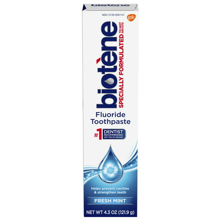 Biotene Fresh Mint Original Fluoride Toothpaste, 4.3 (Best Toothpaste For Plaque Build Up)