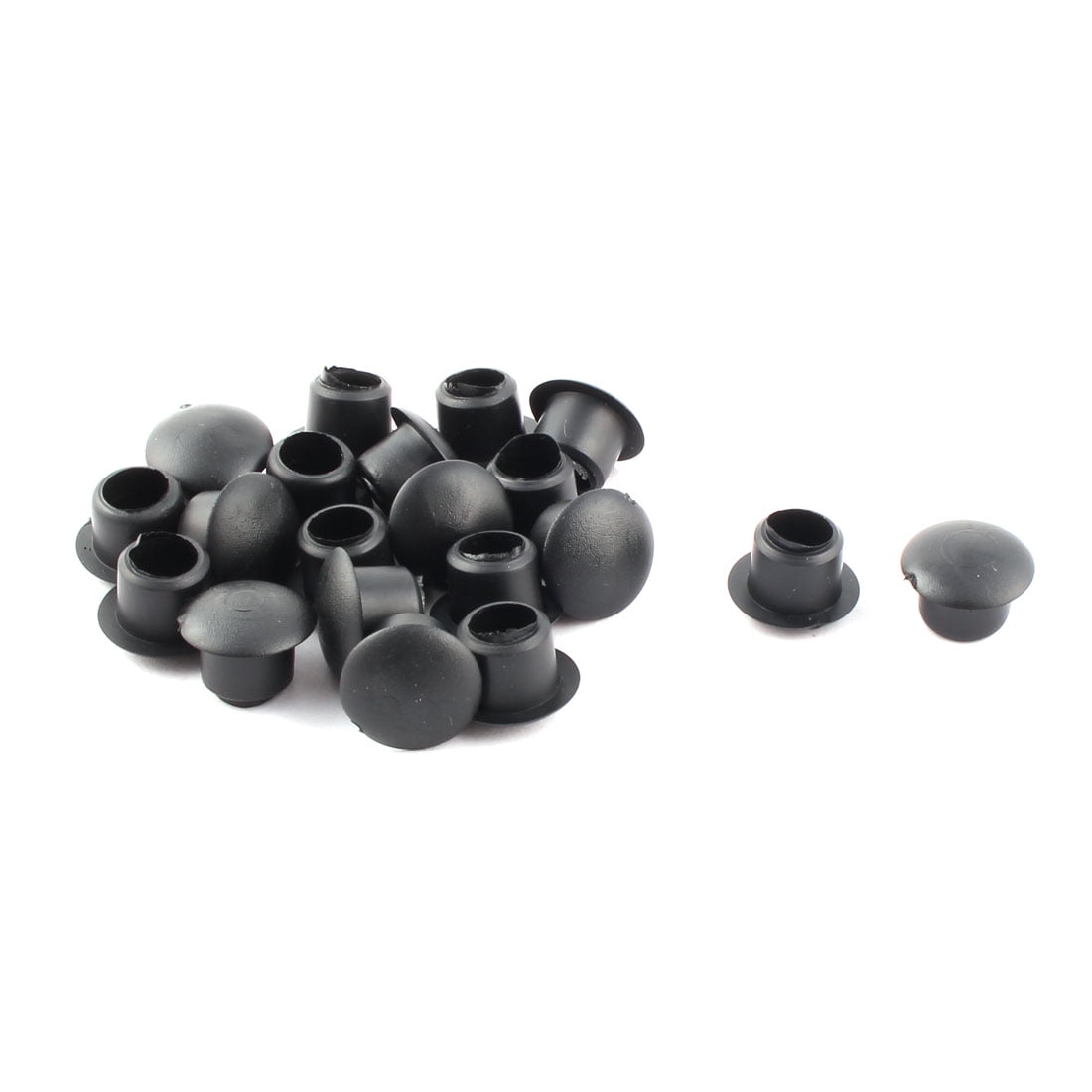 Home Furniture Rubber Round Caps Cover Flush Mount Hole Plug Black 20