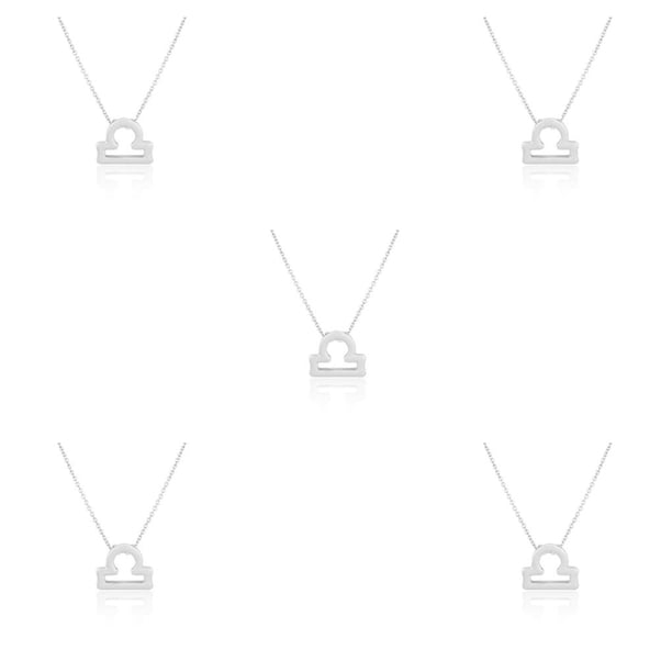 Sonducket Amistad Collar Amigos Regalo Ins Personalidad A prueba de herrumbre Superficie lisa Ligero Accesorio de moda Libra Plata Libra Plata 5piezas Sonducket CBP198469
