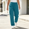 thumbnail image 6 of DYTTDG Women's Drawstring Elastic Waist Cargo Jogger Pants, Solid Color Loose Fit Casual Sweatpants with Side Cargo Pockets, 6 of 8