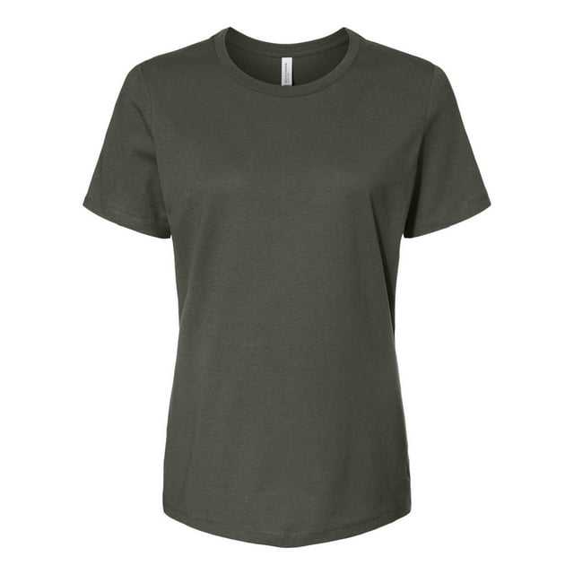 BELLA+CANVAS 6400 - T-Shirt en Jersey à Manches Courtes Décontracté, P, Vert Militaire