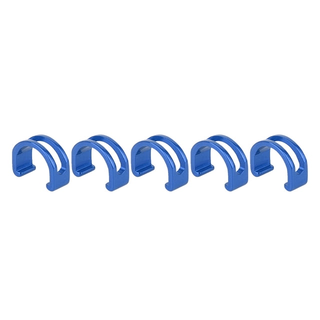 Risk 5PCS Bicicleta de montaña Hebilla en forma de C Cable de freno que cambia de velocidad de bicicleta Azul