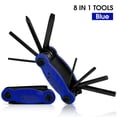 thumbnail image 1 of Premium S2 Steel Bike Repair Kit with Multi-Function Hex Screwdrivers - Rustproof, High Torque, Precision Grip Tools for Mountain Bikes, PC Wear-Resistant Shell, Lightweight 135g, Blue Color, 1 of 7