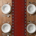 thumbnail image 4 of Table Runner 72 Inches Long for Kitchen Dining, Red Boho Dresser Scarf Farmhouse, Dining Table Decorations for Wedding/Parties, Vintage Ethnic Tribe Abstract Art Retro 14 x 72 In, 4 of 8